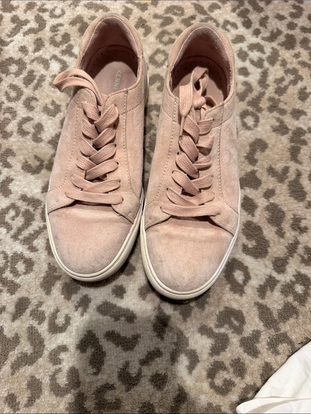 Kenneth Cole Women's Dusty Pink Suede Lace-Up Sneakers